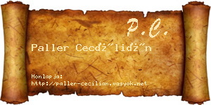 Paller Cecílián névjegykártya